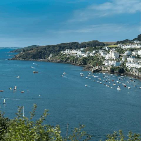 Catch the ferry over to chic Fowey – it's just 320 metres from this home