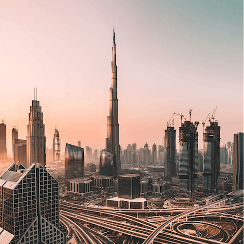 Make the short drive into the heart of Dubai 