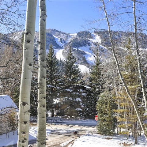 Surrounded by stunning views of Aspen mountain 