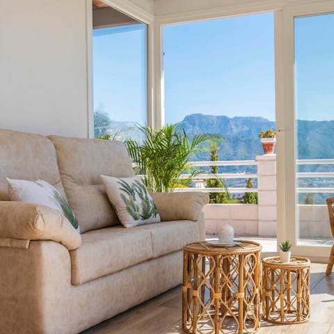 Enjoy mesmerising views across the mountains from the comfort of the terrace 