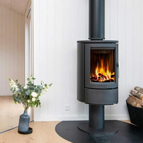 Light up the wood-burning stove and settle into an evening in front of the fire