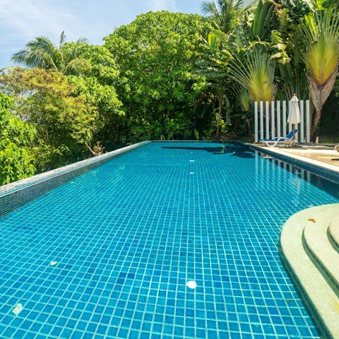 Make a splash in the on-site swimming pool 