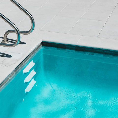 Take a dip in the communal pool