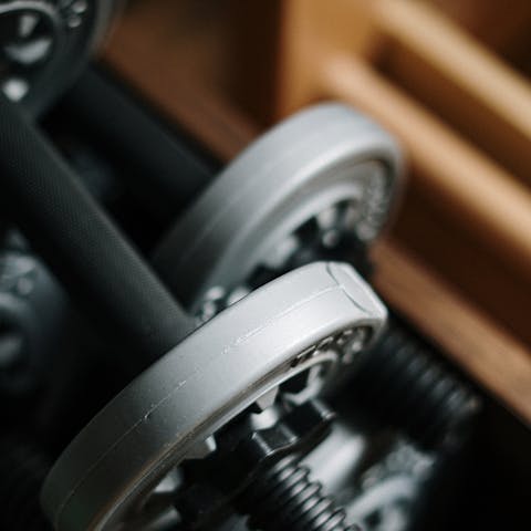 Get in a good workout at the communal gym