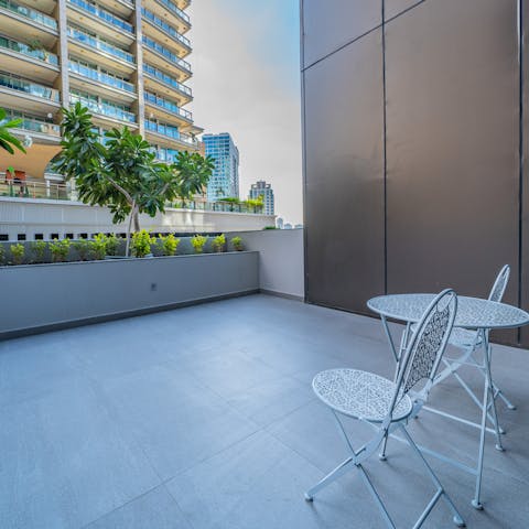 Relax and unwind on the spacious terrace