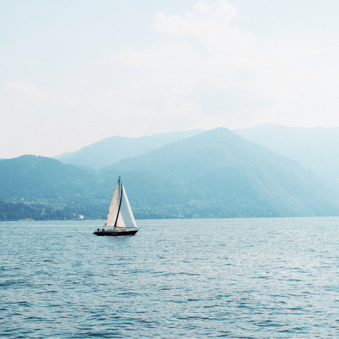 Set sail on a boating adventure across the lake 