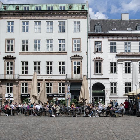 Stay right on Strøget, the main pedestrian street in Copenhagen