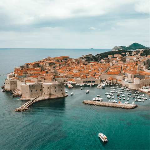 Explore Dubrovnik's Old Town – the villa is at the eastern entrance