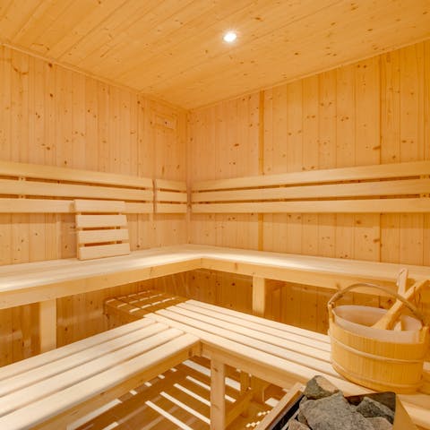 Boost your serotonin with a session in the sauna after a long walk through the Cornish countryside