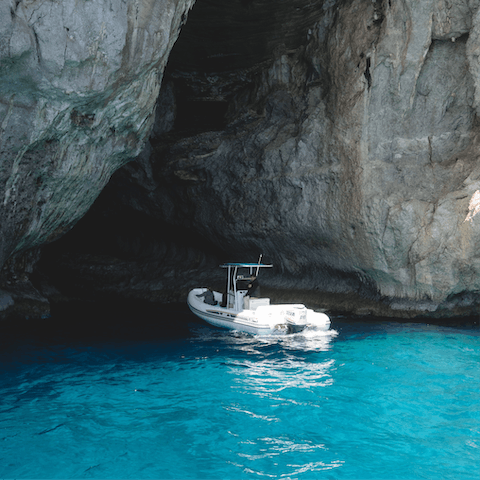 Explore the famous Blue Grotto, just minutes away