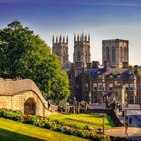 Explore the ancient city on your doorstep – York Minster is just a twenty-minute walk