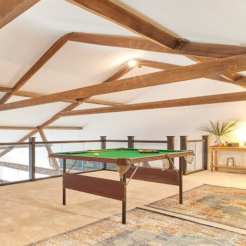 Play some board games or a round of billiards on the mezzanine