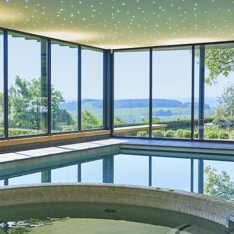 Unwind with a dip in the hotel's indoor swimming pool