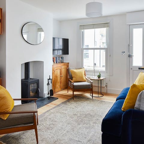 Get the wood-burner going in the living room for a cosy evening