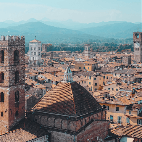 Visit the Guinigi Tower or the Puccini Museum in Lucca, 3 kilometres away