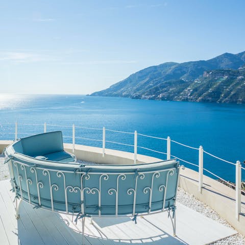 Sit and savour stunning views of the Amalfi Coast