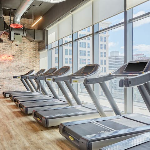 Work up a sweat with a session in the on-site gym