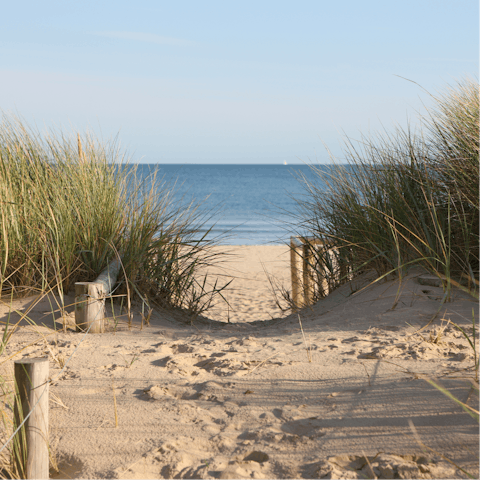 Spend the day at the sandy surfing beaches of Saunton and Croyde