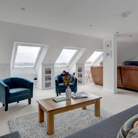 Enjoy views towards Braunton Burrows and the Saunton sand dunes from the living area