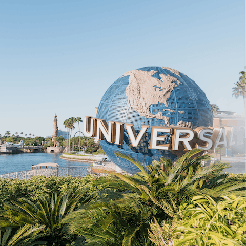 Explore the iconic Universal Studios, just a fifteen–minute drive away