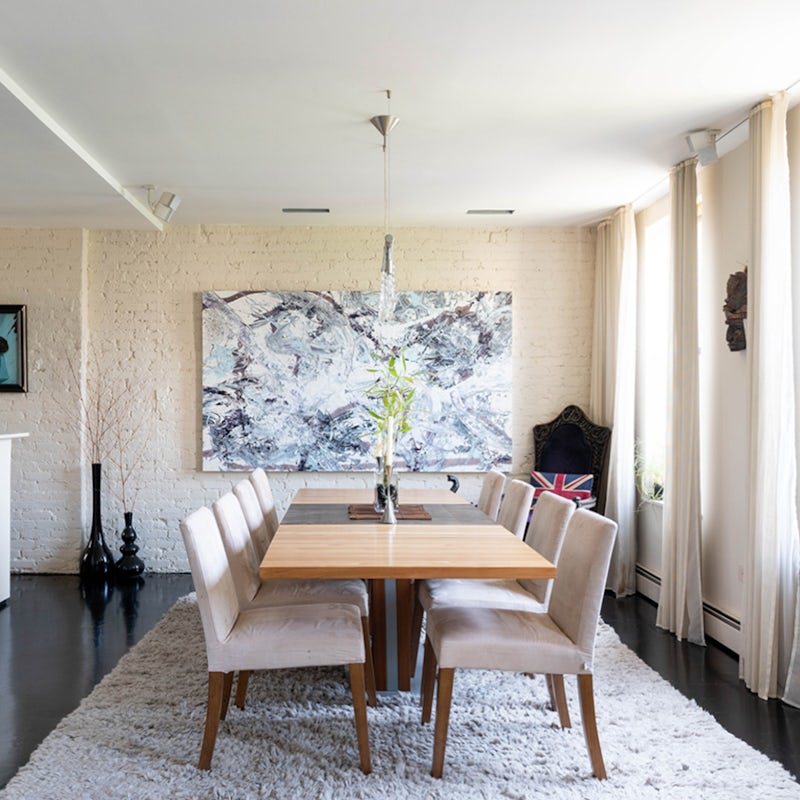 Enjoy home-cooked meals around the large wooden dining table