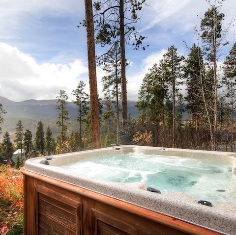 Relax in the hot tub