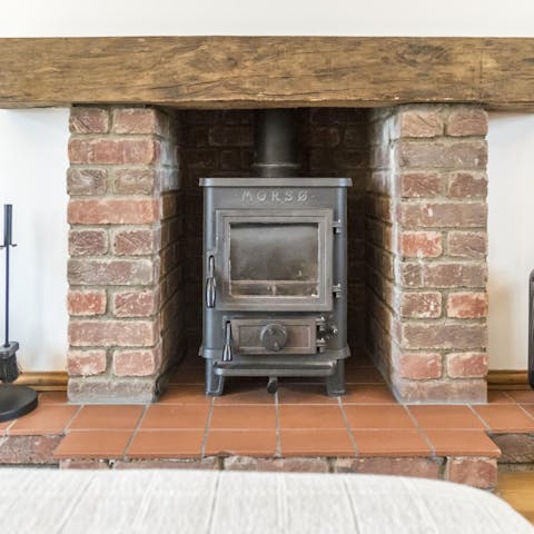 Get cosy in front of the fire place after a country walk along the Pembrokeshire coast 