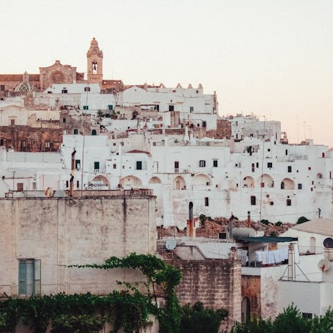 Take a trip to the white oasis of Ostuni, just a short drive away