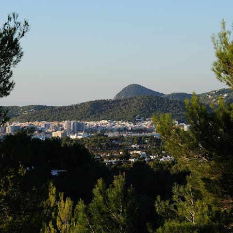 Admire the views across the hills and villages