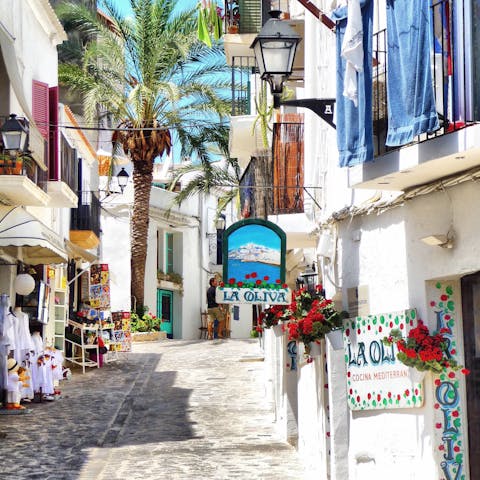 Make the twenty-minute drive to Ibiza Town for restaurants, nightlife and shopping