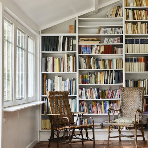 Grab a book and comfortable in the conservatory