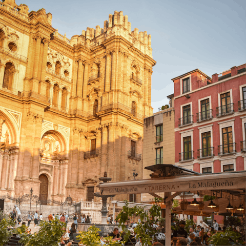 Explore Málaga's compact Old Town on foot, just a stone's throw from your apartment