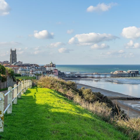 Take a ten-minute stroll to Cromer with its beach and pier