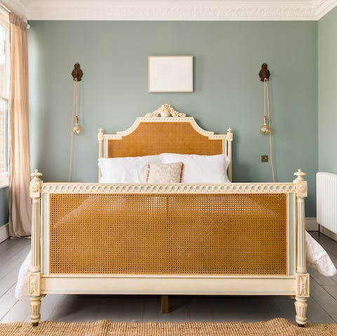 A gorgeous vintage bed frame