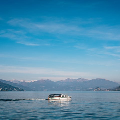 Take a boat tour of Lake Como – you're only a five-minute walk from the water