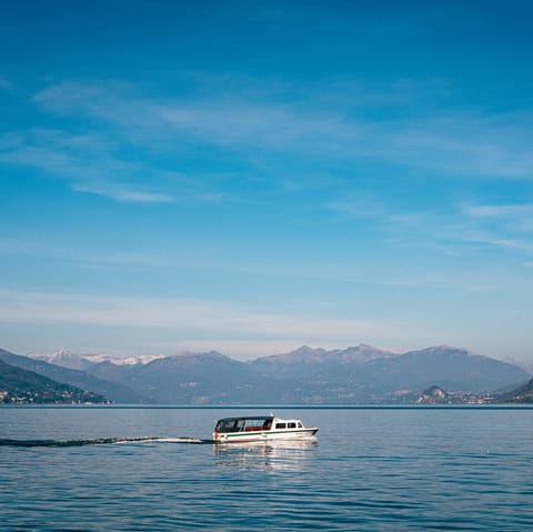 Take a boat tour of Lake Como – you're only a five-minute walk from the water