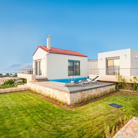 Take a dip in the private pool before soaking up the coastal views