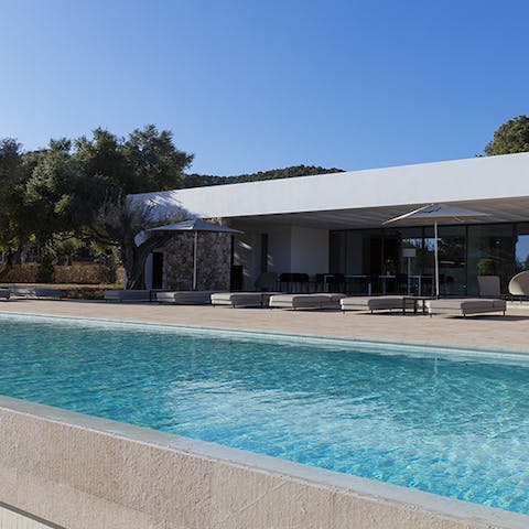 Cool off in the refreshing private swimming pool