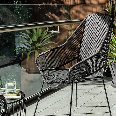 Read your novel on the sunny balcony