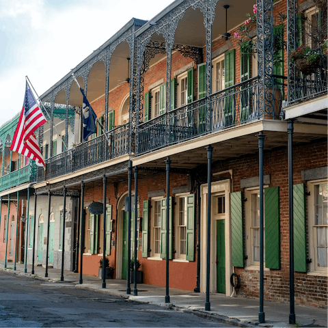 Stay int he heart of the Big Easy, within walking distance from myriad attractions