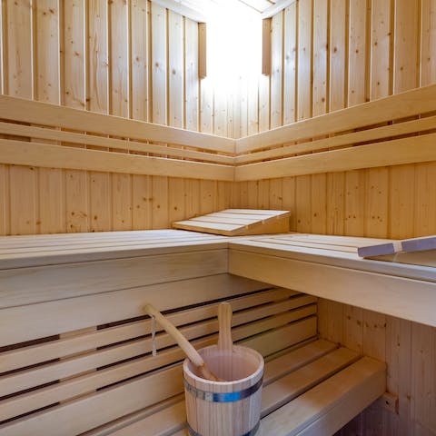 Tend to limbs sore from skiing in the home's very own sauna
