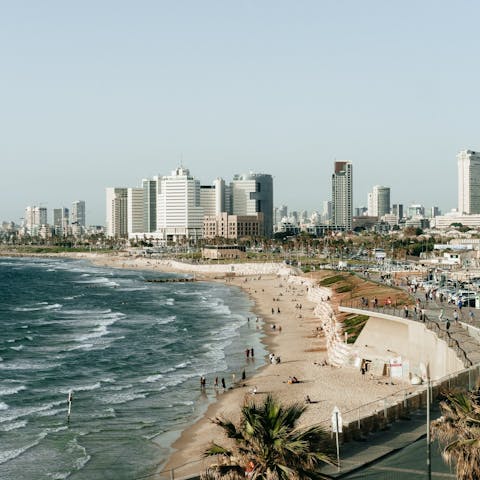 Drive into the centre of Tel Aviv, just up the coast, and hit the city beaches