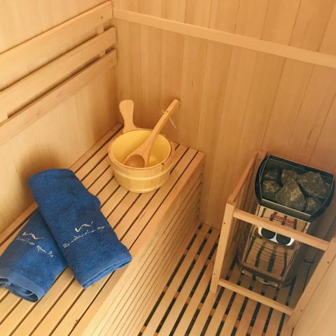 Work up a sweat in your private sauna