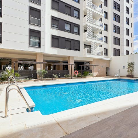 Cool off in the on-site pool after a day of sightseeing