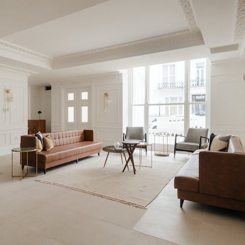 Head downstairs to the shared lounge spaces and meet your neighbours