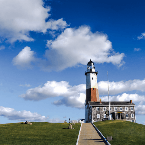 Pay a visit to the Montauk Point Lighthouse, only ten minutes' drive away 