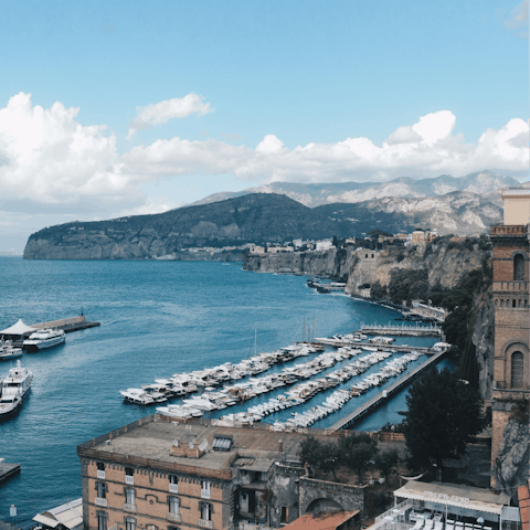 Make the short drive to Sorrento for a day trip on the Amalfi Coast