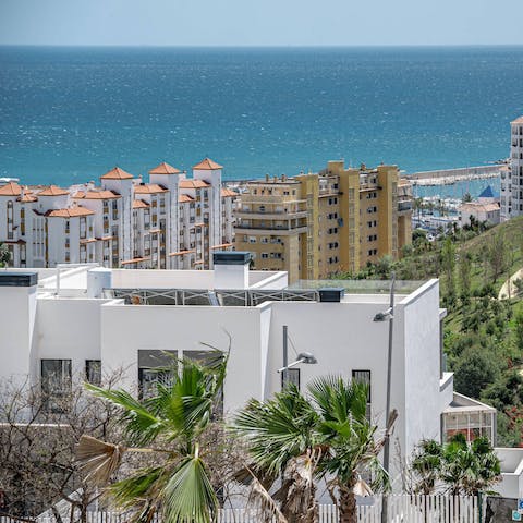 Soak up views of the Mediterranean Sea from the comfort of your apartment