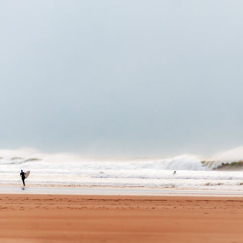 Paddle out at Croyde Bay, a short drive around the headland from your home