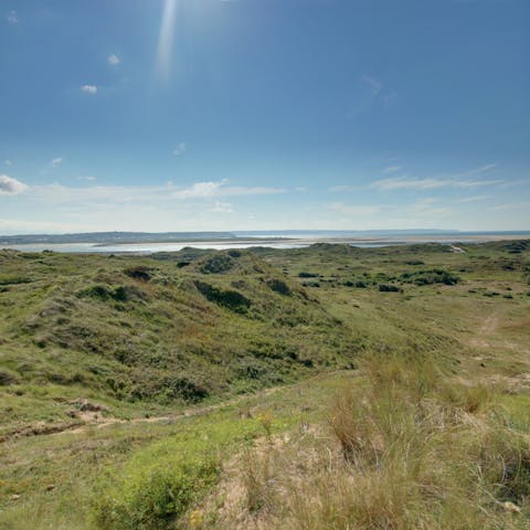 Hike through the nearby dunes, with Westward Ho! and Hartland visible in the distance